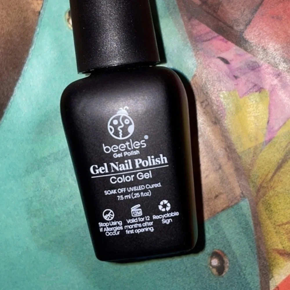Gold glitter bronze Beetles Gel Polish Alcohol Toxin Free 7.5 Milliliters